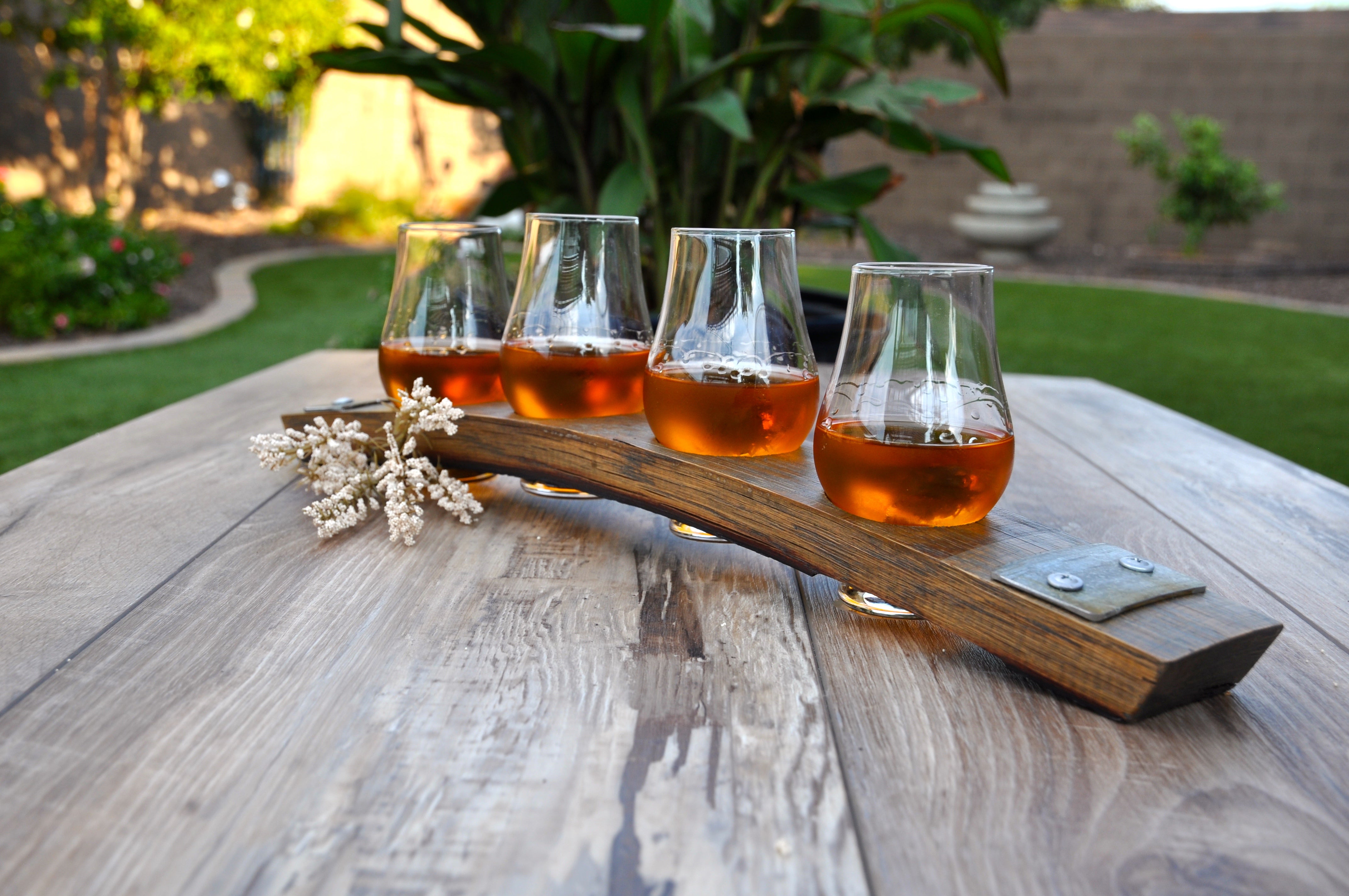 4 Glass Kentucky Bourbon Trail Flight Tray, Made from an Authentic Whi –  coopersbranch