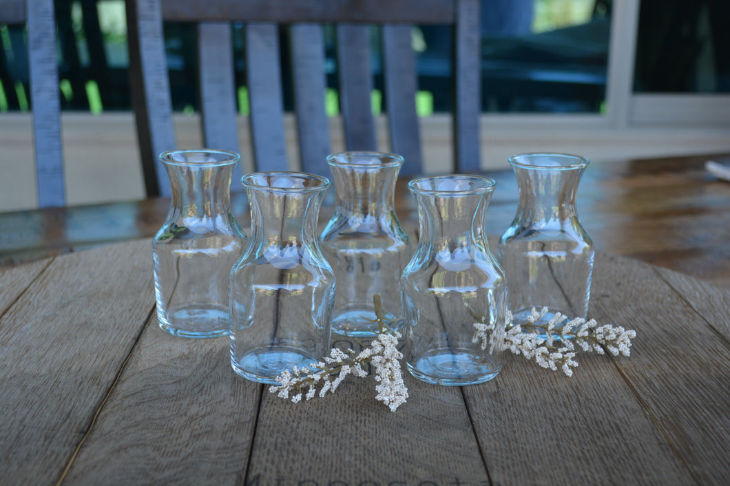 Mini Glass Vases, Floral Arrangement Holders, Glass Beverage Carafes