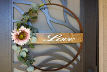 Load image into Gallery viewer, Modern Farmhouse Hanging Round Love Wreath
